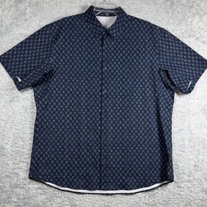 lululemon athletica Dark Blue Patterned Men's Shirt